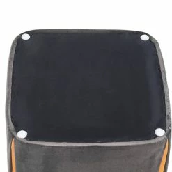 Coupon 😀 Adeco 14" Small Ottoman Footrest Stool- Velvet Seating Stool Ottoman Light Grey ⌛ -Adeco Shop Adeco 1422 Small Ottoman Footrest Stool Velvet Seating Stool Ottoman 4