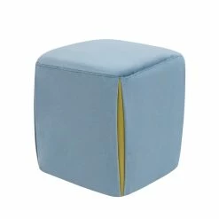 Coupon 😀 Adeco 14" Small Ottoman Footrest Stool- Velvet Seating Stool Ottoman Light Grey ⌛ -Adeco Shop Adeco 1422 Small Ottoman Footrest Stool Velvet Seating Stool Ottoman 7