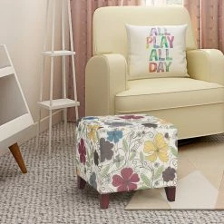 Buy 🌟 Adeco 16.3'' Cube Ottoman Foot Rest Stool ❤️