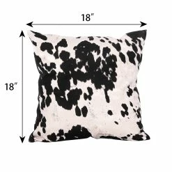 Deals ❤️ Adeco 18x18 Inch Set Of 2 Cow Decorative Throw Pillow Covers Black Cow 🎁 -Adeco Shop Adeco 18x18 Inch Cow Decorative Throw Pillow Covers 2