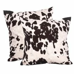 Deals ❤️ Adeco 18x18 Inch Set Of 2 Cow Decorative Throw Pillow Covers Black Cow 🎁 -Adeco Shop Adeco 18x18 Inch Cow Decorative Throw Pillow Covers 4