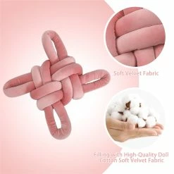 Outlet 😀 Adeco 19.3" Knot Pillow Cushion Blue 🤩 19 Outlet 😀 Adeco 19.3" Knot Pillow Cushion Blue 🤩 -Adeco Shop Adeco 19.322 Knot Pillow Cushion 4