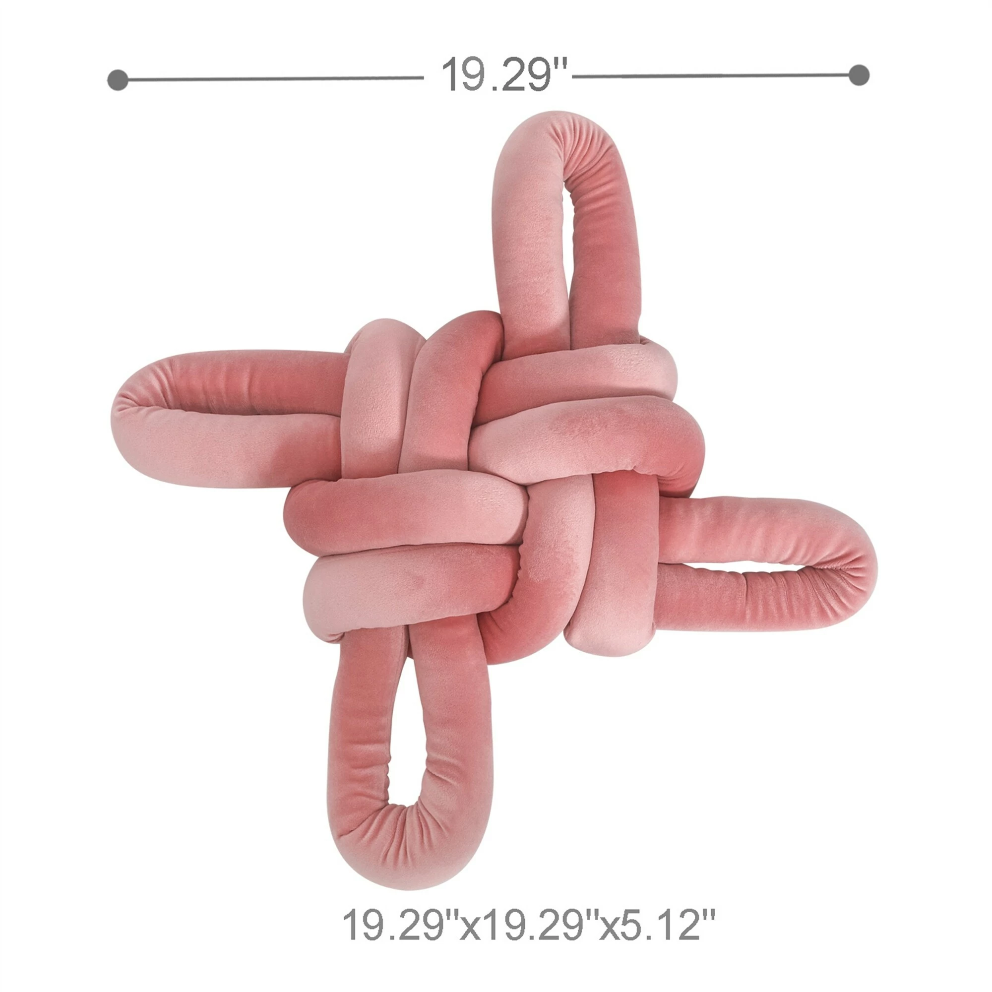 Outlet 😀 Adeco 19.3" Knot Pillow Cushion Blue 🤩 8 Outlet 😀 Adeco 19.3" Knot Pillow Cushion Blue 🤩 - Image 6
