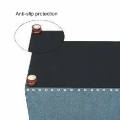 Cheap 🛒 Adeco 24'' Rectangular Upholstered Storage Ottoman Fabric Foot Stool Lake Blue 🛒 -Adeco Shop Adeco 242727 Rectangular Upholstered Storage Ottoman Fabric Foot stool 11