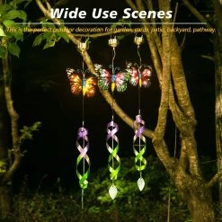 Cheapest 🔥 Adeco 3 Pcs Hanging Wind Mill Butterfly With Light 🌟