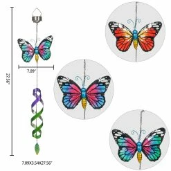 Cheapest 🔥 Adeco 3 Pcs Hanging Wind Mill Butterfly With Light 🌟 -Adeco Shop Adeco 3 Pcs Hanging Wind Mill Butterfly with Light 3