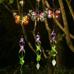 Cheapest 🔥 Adeco 3 Pcs Hanging Wind Mill Butterfly With Light 🌟 -Adeco Shop Adeco 3 Pcs Hanging Wind Mill Butterfly with Light 4