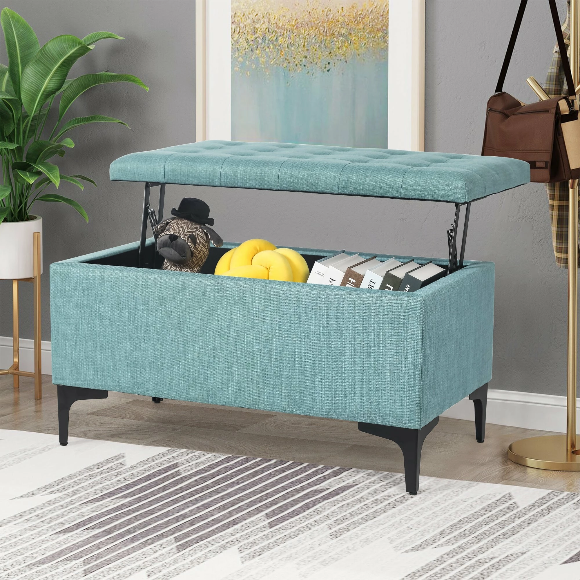 Best deal 😉 Adeco 31.5" Storage Ottoman Bench With Lift Top 🎁 4 Best deal 😉 Adeco 31.5" Storage Ottoman Bench With Lift Top 🎁 - Image 2