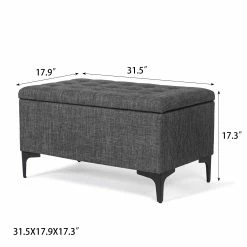Cheap ❤️ Adeco 31.5" Storage Ottoman Bench With Metal Legs 🎉 -Adeco Shop Adeco 31.522 Storage Ottoman Bench with Metal Legs 3