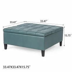Wholesale ๐ Adeco 33.47" Coffee Table Double Lift Tufted Top Storage Ottoman Bench Blue ๐คฉ 18 Wholesale ๐ Adeco 33.47" Coffee Table Double Lift Tufted Top Storage Ottoman Bench Blue ๐คฉ -Adeco Shop Adeco 33.4722 Square Coffee Table Double Lift Tufted Top Storage Ottoman Bench 7