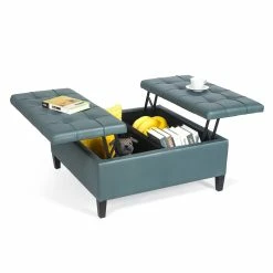 Wholesale ๐ Adeco 33.47" Coffee Table Double Lift Tufted Top Storage Ottoman Bench Blue ๐คฉ 19 Wholesale ๐ Adeco 33.47" Coffee Table Double Lift Tufted Top Storage Ottoman Bench Blue ๐คฉ -Adeco Shop Adeco 33.4722 Square Coffee Table Double Lift Tufted Top Storage Ottoman Bench 8