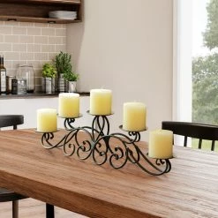 Best Pirce ๐ Adeco 5-pillar Iron Table Top Candle Holder - 24.4"x 4.5"x 6.5" โ๏ธ 19 Best Pirce ๐ Adeco 5-pillar Iron Table Top Candle Holder - 24.4"x 4.5"x 6.5" โ๏ธ -Adeco Shop Adeco 5 pillar Iron Table Top Candle Holder 4