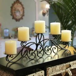 Best Pirce ๐ Adeco 5-pillar Iron Table Top Candle Holder - 24.4"x 4.5"x 6.5" โ๏ธ 20 Best Pirce ๐ Adeco 5-pillar Iron Table Top Candle Holder - 24.4"x 4.5"x 6.5" โ๏ธ -Adeco Shop Adeco 5 pillar Iron Table Top Candle Holder 5