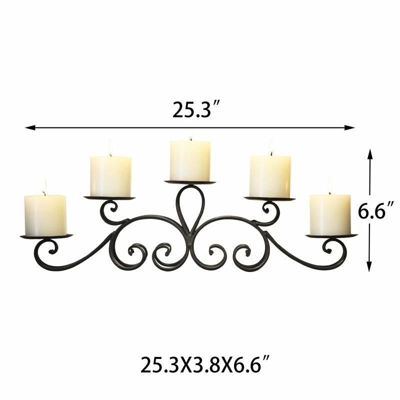 Best Pirce ๐ Adeco 5-pillar Iron Table Top Candle Holder - 24.4"x 4.5"x 6.5" โ๏ธ 9 Best Pirce ๐ Adeco 5-pillar Iron Table Top Candle Holder - 24.4"x 4.5"x 6.5" โ๏ธ - Image 7