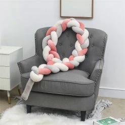 Deals ✔️ Adeco 78.7" Cushion Soft Knot Pillow Decor For Bedroom Pink 🔥