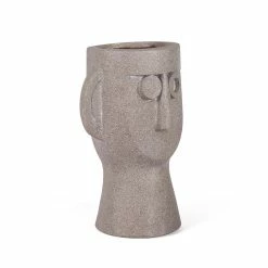 Hot Sale 🤩 Adeco Abstract Face Head Planter 15'' Flower Pot Beige 🛒 -Adeco Shop Adeco Abstract Face Head Planter 152727 Flower Pot 4