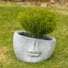 Discount 👏 Adeco Abstract Face Head Planter Flower Pot White 🌟 -Adeco Shop Adeco Abstract Face Head Planter Flower Pot