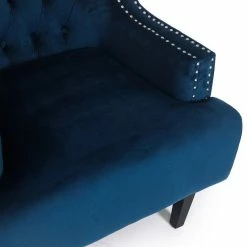 Buy 🤩 Adeco Accent Chair Armchair Mid-Century Modern Velvet Sofa Chair Green 😀 -Adeco Shop Adeco Accent Chair Armchair Mid Century Modern Velvet Single Sofa Chair 5