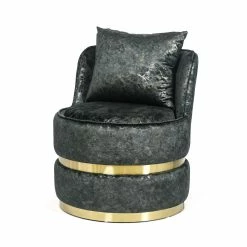 Hot Sale 🔔 Adeco Accent Chair With Storage Living Room Chair With Cushion - 23.82"L X 23.03"W X 27.17"H Grey ✨