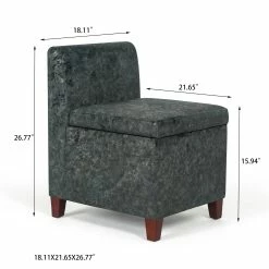 Wholesale ✔️ Adeco Accent Chair With Storage Living Room Chair With Removable Lid - 21.65”L X 18.11”W X 26.77”H Green 🔥 -Adeco Shop Adeco Accent Chair with Storage Living Room Chair with Removable Lid 9