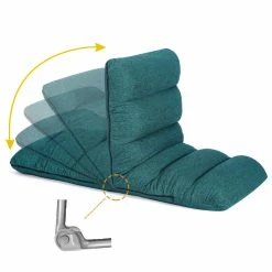 Budget ✨ Adeco Adjustable Floor Chair Folding Gaming Sofa With Back Support Green 🛒 -Adeco Shop Adeco Adjustable Floor Chair Folding Gaming Sofa with Back Support 10