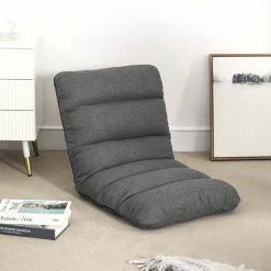 Budget ✨ Adeco Adjustable Floor Chair Folding Gaming Sofa With Back Support Green 🛒