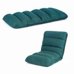 Budget ✨ Adeco Adjustable Floor Chair Folding Gaming Sofa With Back Support Green 🛒 -Adeco Shop Adeco Adjustable Floor Chair Folding Gaming Sofa with Back Support 5