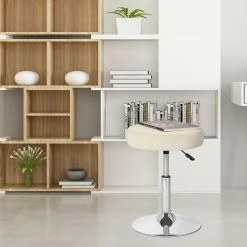 Outlet 🔥 Adeco Adjustable Velvet Round Ottoman Swivel Vanity Stool Makeup Chair Pink 🧨 -Adeco Shop Adeco Adjustable Velvet Round Ottoman Swivel Vanity Stool Makeup Chair 2