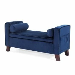 Buy 🥰 Adeco Velvet Armed Storage Ottoman Bench Footrest Stool With Two Pillows ⭐ 15 Buy 🥰 Adeco Velvet Armed Storage Ottoman Bench Footrest Stool With Two Pillows ⭐ -Adeco Shop Adeco Armed Storage Ottoman Bench Footrest Stool with Two Pillows 3