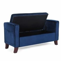 Buy 🥰 Adeco Velvet Armed Storage Ottoman Bench Footrest Stool With Two Pillows ⭐ 16 Buy 🥰 Adeco Velvet Armed Storage Ottoman Bench Footrest Stool With Two Pillows ⭐ -Adeco Shop Adeco Armed Storage Ottoman Bench Footrest Stool with Two Pillows 4