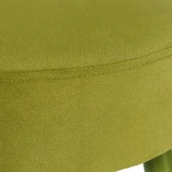 Cheapest 😀 Adeco Bar Stools, Set Of 2 Round Velvet Breakfast Stools Footrest - 20.5"D X 20.5"W X 29.5"H. Green - Golden Circle ❤️ -Adeco Shop Adeco Bar Stools2C Set of 2 Round Velvet Breakfast Stools Footrest 6