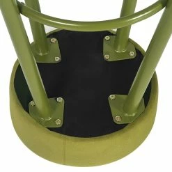 Cheapest 😀 Adeco Bar Stools, Set Of 2 Round Velvet Breakfast Stools Footrest - 20.5"D X 20.5"W X 29.5"H. Green - Golden Circle ❤️ -Adeco Shop Adeco Bar Stools2C Set of 2 Round Velvet Breakfast Stools Footrest 9