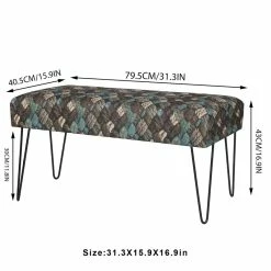 Outlet ✨ Adeco Bench Ottoman Fabric Rectangular Footrest Upholstered Bedroom Grey 😀 -Adeco Shop Adeco Bench Ottoman Fabric Rectangular Footrest Upholstered Bedroom 13