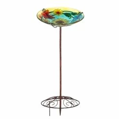 Budget ⭐ Adeco Bird Feeders Bird Baths With Metal Ground Stake Blue 🌟 -Adeco Shop Adeco Bird Feeders Bird Baths with Metal Ground Stake 13