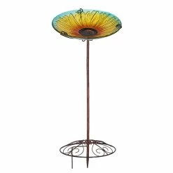 Budget ⭐ Adeco Bird Feeders Bird Baths With Metal Ground Stake Blue 🌟 -Adeco Shop Adeco Bird Feeders Bird Baths with Metal Ground Stake 8