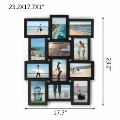 Hot Sale 😍 Adeco Black Wood 12-opening Collage Photo Frame 💯 8 Hot Sale 😍 Adeco Black Wood 12-opening Collage Photo Frame 💯 -Adeco Shop Adeco Black Wood 12 opening Collage Photo Frame 2
