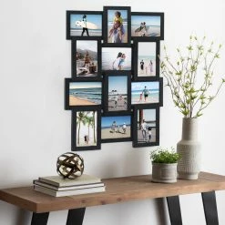 Hot Sale ๐ Adeco Black Wood 12-opening Collage Photo Frame ๐ฏ