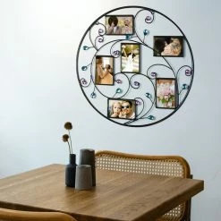 Coupon 🎁 Adeco Brown Black Decorative 6-opening Collage Bronze Iron Metal Wall Hanging Scroll Picture Photo Frame ✨ -Adeco Shop Adeco Brown Black Decorative 6 opening Collage Bronze Iron Metal Wall Hanging Scroll Picture Photo Frame 2