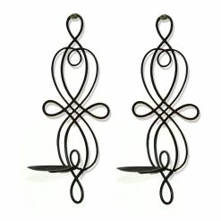 Best Pirce ✔️ Adeco Brown Iron Vertical Wall Hanging Candle Holder Sconce (Set Of 2) 🥰 -Adeco Shop Adeco Brown Iron Vertical Wall Hanging Candle Holder Sconce 28Set of 229 5