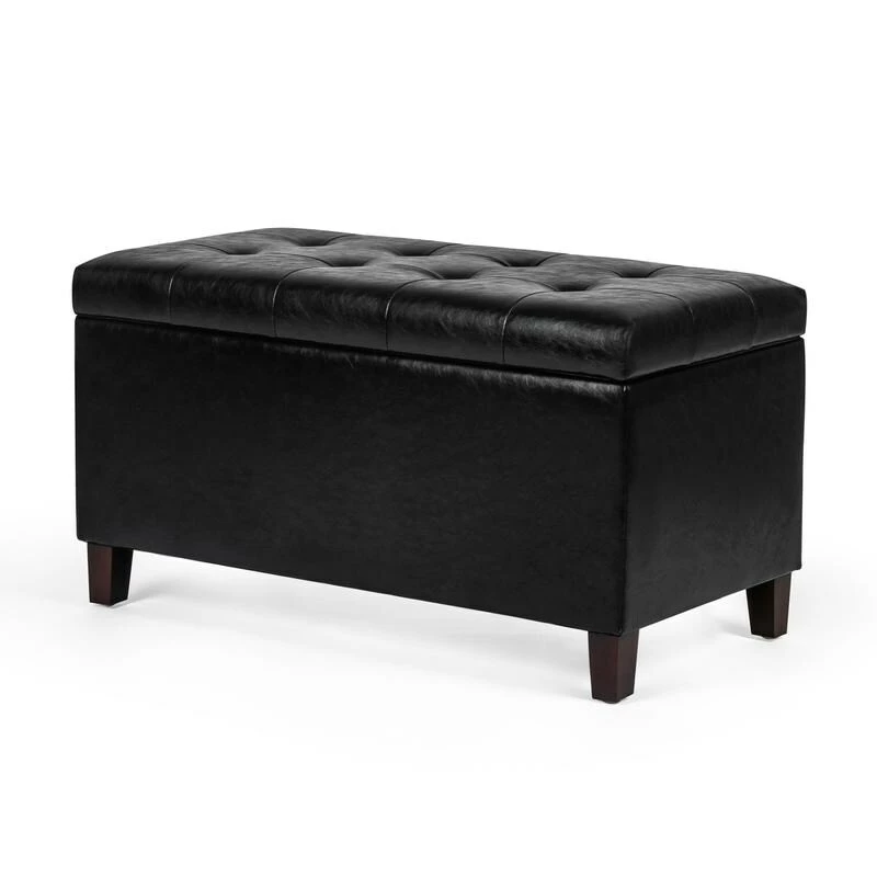 Best Pirce ๐ Adeco Button Tufted Faux Leather Storage Bench Ottoman โค๏ธ 4 Best Pirce ๐ Adeco Button Tufted Faux Leather Storage Bench Ottoman โค๏ธ - Image 2