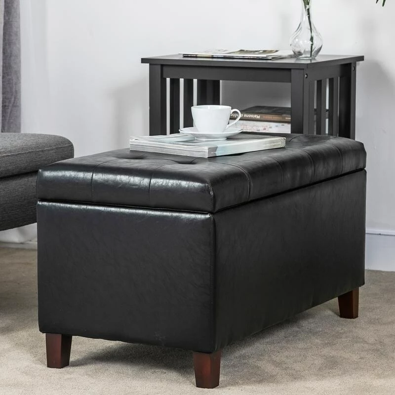 Best Pirce ๐ Adeco Button Tufted Faux Leather Storage Bench Ottoman โค๏ธ 3 Best Pirce ๐ Adeco Button Tufted Faux Leather Storage Bench Ottoman โค๏ธ