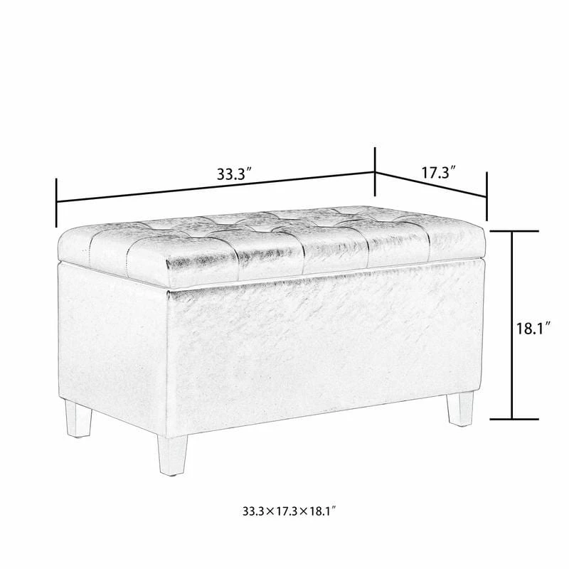 Best Pirce ๐ Adeco Button Tufted Faux Leather Storage Bench Ottoman โค๏ธ 8 Best Pirce ๐ Adeco Button Tufted Faux Leather Storage Bench Ottoman โค๏ธ - Image 6