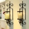 Brand new 😀 Adeco Cast Iron Vertical Wall Hanging Candle Holder Sconce (Set Of 2) - 6.22"x 5.5 "x 20.6" 👏 -Adeco Shop Adeco Cast Iron Vertical Wall Hanging Accents Candle Holder Sconce 28Set of 229