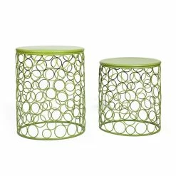 Best reviews of 🤩 Adeco Circle Pattern Bright Yellow Round Iron Nesting Stools(Set Of 2) Orange ✨ -Adeco Shop Adeco Circle Pattern Bright Yellow Round Iron Nesting Stools28Set of 229 3