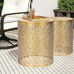 Top 10 🎉 Adeco Coffee Nesting Side End Tables Set Of 2- Round Stools Stand 👍 -Adeco Shop Adeco Coffee Nesting Side End Tables Set of 2 Round Stools Stand 2