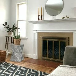 Wholesale ✔️ Adeco Concrete Accent End Table Modern Hourglass In-Outdoor Side Table 👏 -Adeco Shop Adeco Concrete Accent End Table Modern Hourglass In Outdoor Side Table 2