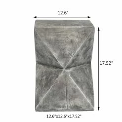 Wholesale ✔️ Adeco Concrete Accent End Table Modern Hourglass In-Outdoor Side Table 👏 -Adeco Shop Adeco Concrete Accent End Table Modern Hourglass In Outdoor Side Table 4