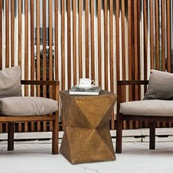 Wholesale ๐ Adeco Concrete Accent End Table Modern Hourglass Outdoor Side Table ๐ 15 Wholesale ๐ Adeco Concrete Accent End Table Modern Hourglass Outdoor Side Table ๐ -Adeco Shop Adeco Concrete Accent End Table Modern Hourglass Outdoor Side Table 3