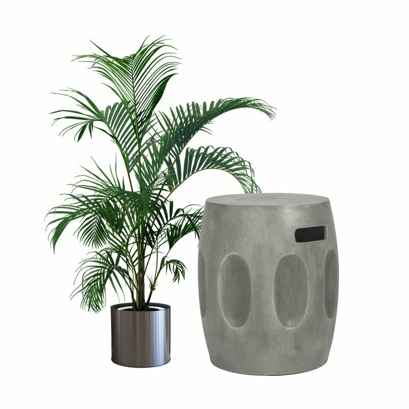 Brand new โ Adeco Concrete End Table With Handles Round Drum-Shaped Side Table ๐ฅ 9 Brand new โ Adeco Concrete End Table With Handles Round Drum-Shaped Side Table ๐ฅ - Image 7