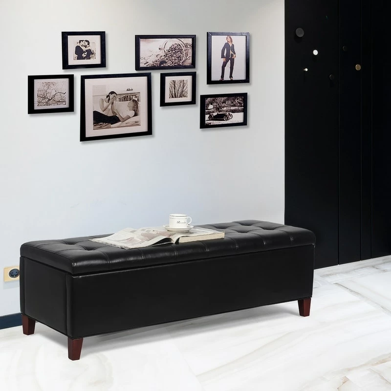 Budget 🥰 Adeco Contemporary Accent Bench Storage Ottoman Assembly Required 🧨 4 Budget 🥰 Adeco Contemporary Accent Bench Storage Ottoman Assembly Required 🧨 - Image 2